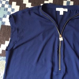 Michael Kors Sleeveless Zipper Trim Top